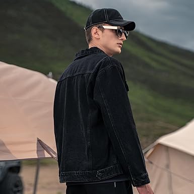 Men's Regular-Fit Low Stretch Denim Jacket