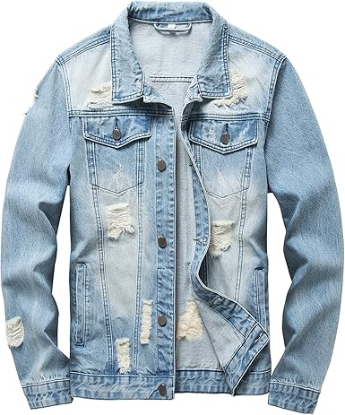 Men's Lapel Sherpa Fleece Lined Thicken Denim Jean Trucker Jacket Coats