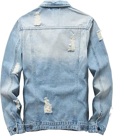 Men's Lapel Sherpa Fleece Lined Thicken Denim Jean Trucker Jacket Coats
